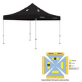 10' x 10' Black Rigid Pop-Up Tent Kit, Full-Color, Dynamic Adhesion (4 Locations)